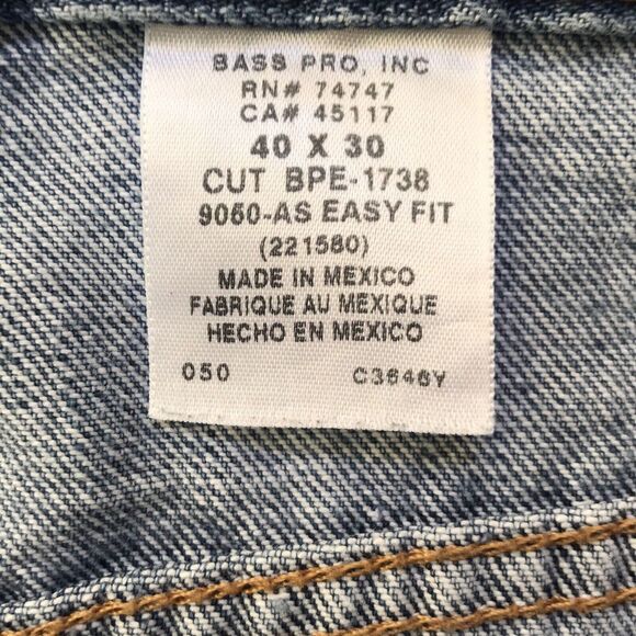 Redhead Bass Pro Shops Mens Jeans 40x30 As Easy Fit Heavyweight Blue  Denim - Picture 7 of 8